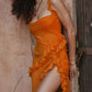Alida - Oranje Sexy Jurk