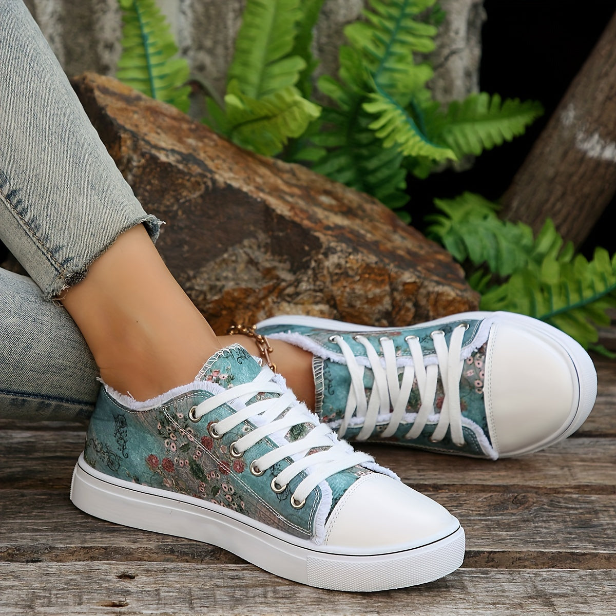 Dinah - Canvas Sneakers Bloemen