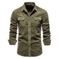 Luxe Heren Fluwelen Slim-Fit Overhemd