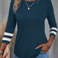 Zwart Casual Crew Neck T-Shirt - Emma