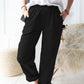 Casual linnen broek met elastische band - comfortabel en stijlvol