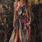 Blauw Tie Dye Split Jurk - Julia