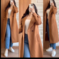 Chique Elegantie: Winterse Casual Dubbelgeknoopte Lange Jas