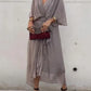 Fiona - chiffon midi-jurk met v-hals