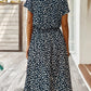 Mila - Beige Vintage Midi-Jurk