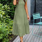 Elegante zomerjurk - ruches, zakken