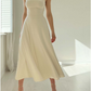 Isabel - Zwarte Elegante Midi-Jurk