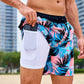 Denis - Zwart Flamingo AquaFlex Zwemshorts