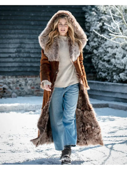 Luxe Toskana Capuchon Schapenvacht Jas: Elegantie Ontmoet Comfort