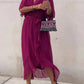 Monica - chiffonjurk met v-hals, elegant en stijlvol