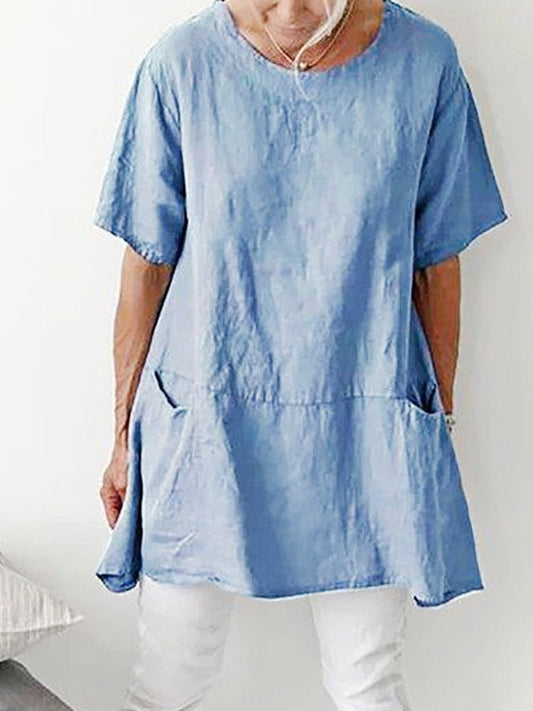 Chique Dameskatoenen Shirt - Eenvoudige Elegantie