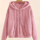 Chique Gezellige Ritssluiting: Dames Pluche Zak Hoodie