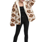 Chique Sherpa Bliss: Dames Fuzzy Hooded Jacket met Zakken