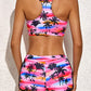 Zwarte Tropische Tankini Set - Lina