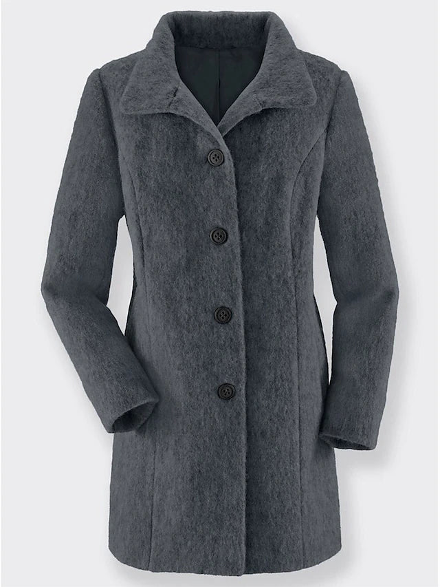 Elegante Fusie: Dames Thermische Pea Coat - Stijlvol, Winddicht en Warm
