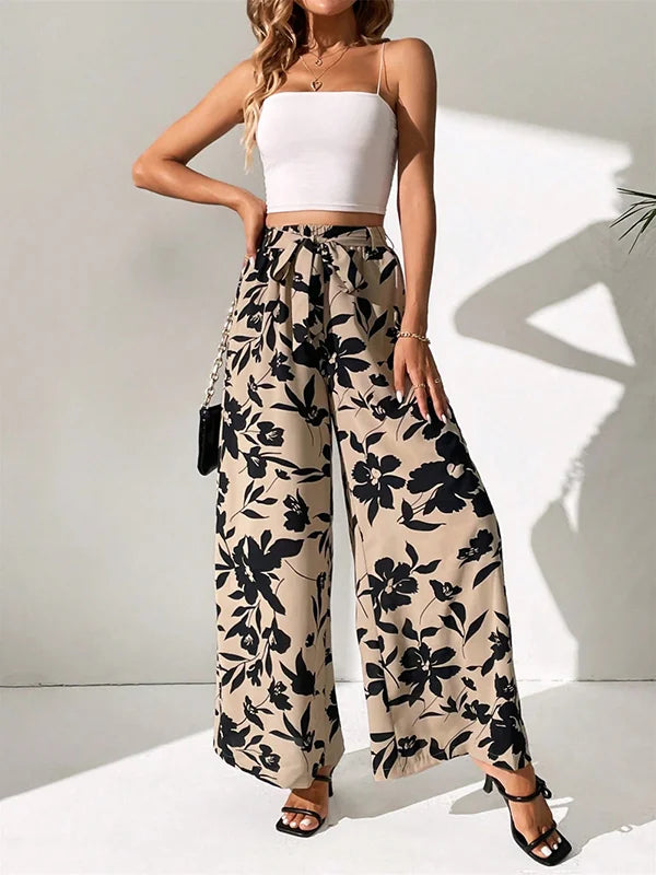 Kischa - Bloemenprint Wijde Broek