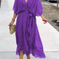 Fiona - chiffon midi-jurk met v-hals