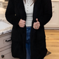 Gezellig Comfort: Oversized Effen Flanellen Jas