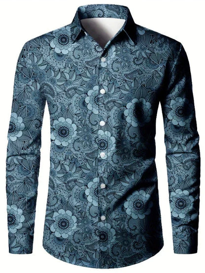 Blauwe tinten blouse