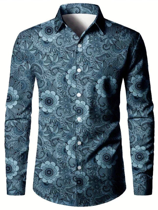 Blauwe tinten blouse