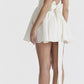 Elise - Witte Mini Jurk met Strikdetail