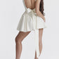 Elise - Witte Mini Jurk met Strikdetail