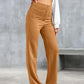 Chique & Comfort: Hoge Taille Elastische Vrijetijdsbroek