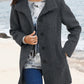 Elegante Fusie: Dames Thermische Pea Coat - Stijlvol, Winddicht en Warm