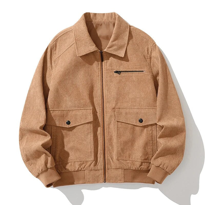 Chique Essentials: Strakke Rits Corduroy Jas