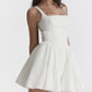 Elise - Witte Mini Jurk met Strikdetail