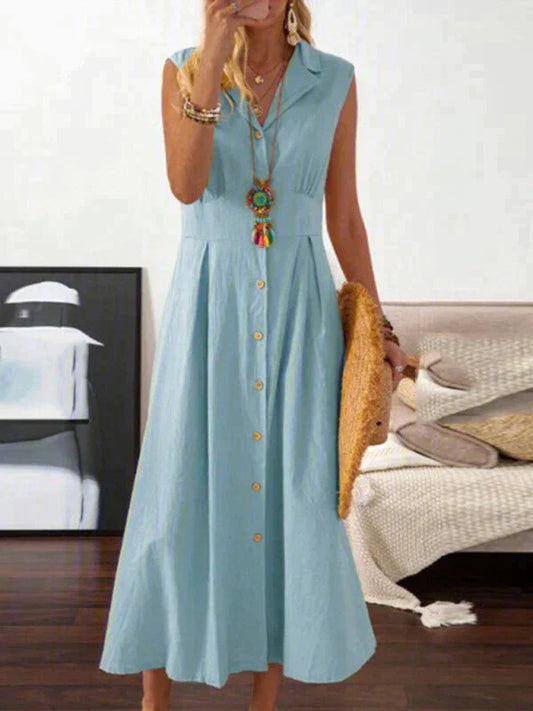 Luna - Gele Elegante Zomerjurk