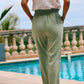 Verde - Groene Casual Comfort Broek