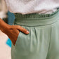 Verde - Groene Casual Comfort Broek