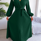 Mabel - Elegante Rode Chiffon Jurk met Strik
