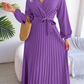 Mabel - Elegante Rode Chiffon Jurk met Strik