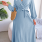 Mabel - Elegante Rode Chiffon Jurk met Strik