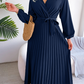 Mabel - Elegante Rode Chiffon Jurk met Strik
