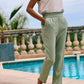Verde - Groene Casual Comfort Broek