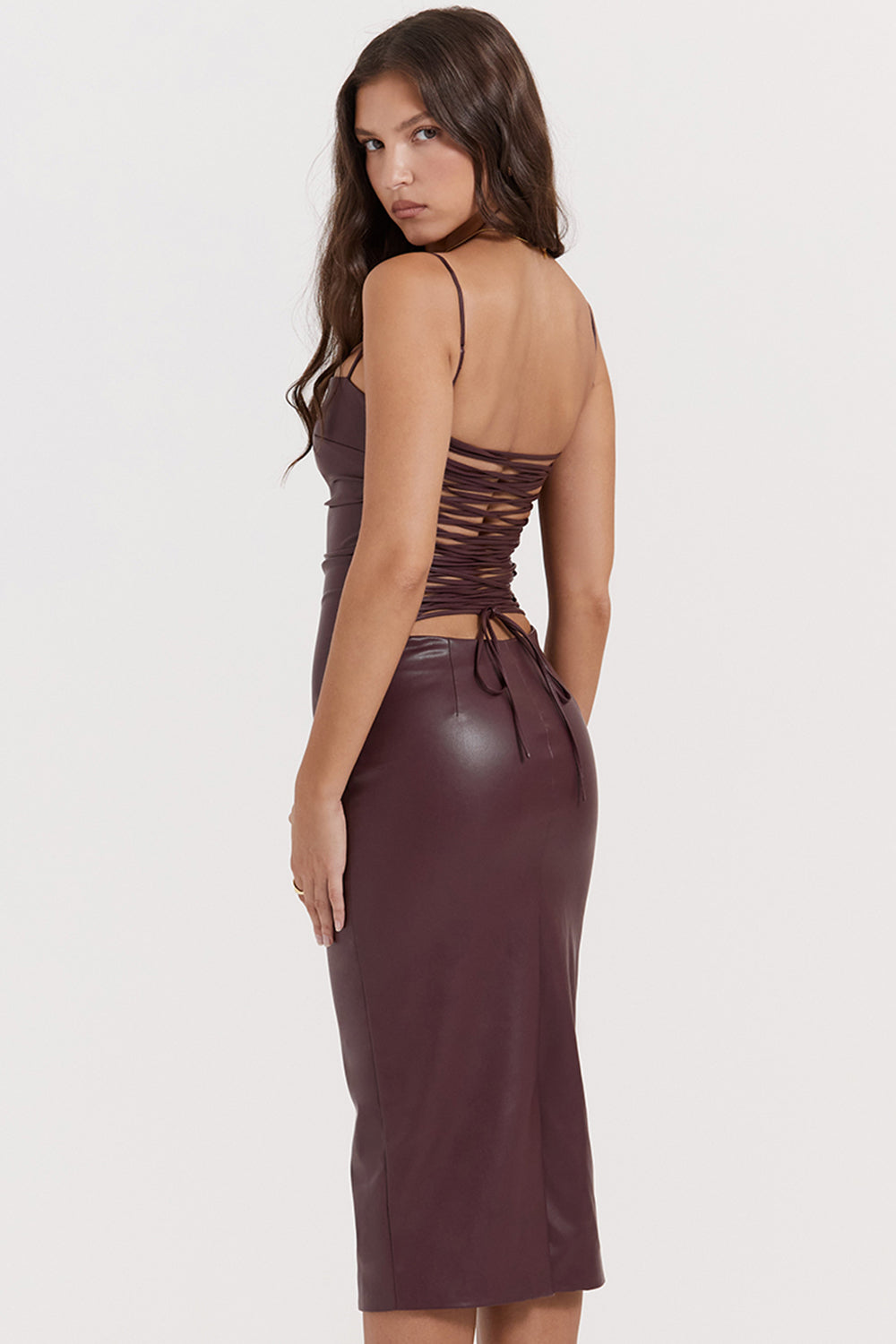 Kyra - Luxe Leren Jurk