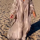 Bruine Tie-Dye V-hals Jurk - Isla