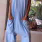 Witte Mouwloze V-hals Jumpsuit - Fleur
