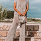 Iris - Grijze Casual Set met Uitsparingen
