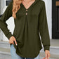 Chic V-hals Lange Mouw Losse Sweatshirt