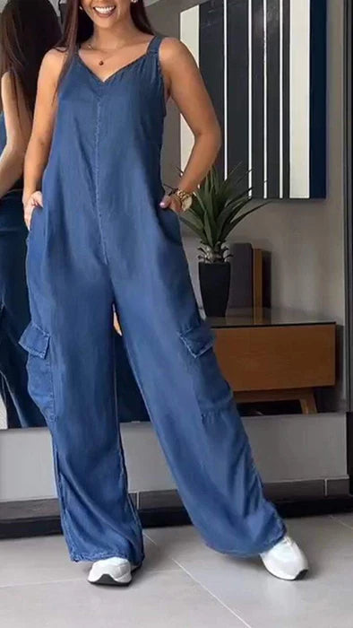 Debora - Sexy Denim Jumpsuit