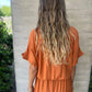 Oranje Casual V-hals Jumpsuit - Emma