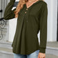 Chic V-hals Lange Mouw Losse Sweatshirt