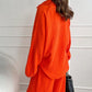 Livia - Rode Casual Tweedelige Set met Bootcut Broek