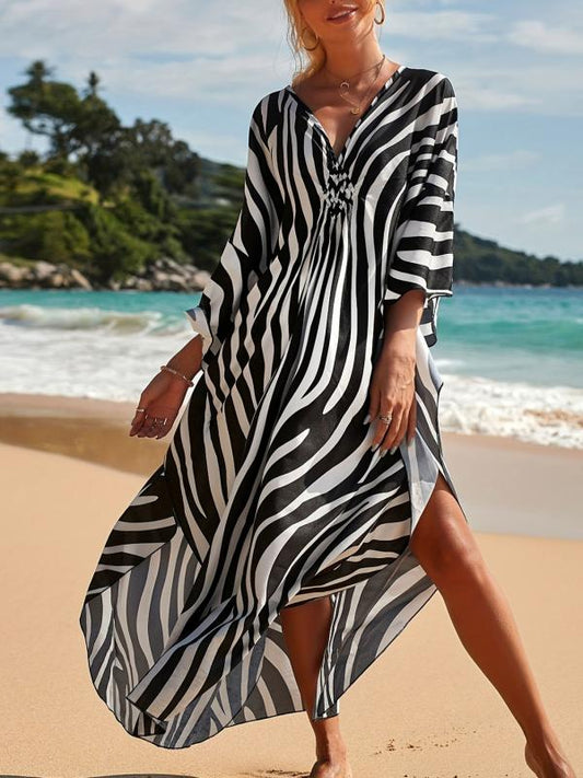 Renatye - Strandjurk Met Zebraprint