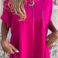 Chic Comfort: Ruimvallende Ronde Hals Jurk