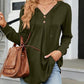 Chic V-hals Lange Mouw Losse Sweatshirt